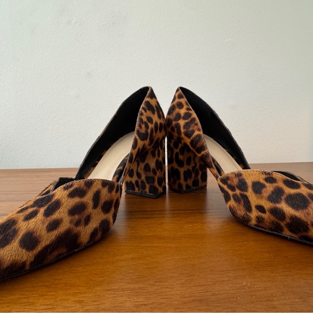 Leopard Print Block Heel Pumps